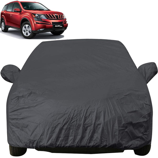 Autofact XUV 500 Car Cover - EasyShield - Car Body Cover for Mahindra XUV 500 - With Mirror Pockets, Triple Stitched, Bottom Fully Elastic, Adjustable Belt and Buckle (Grey 190T)